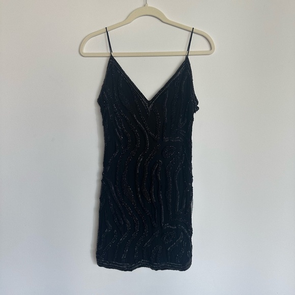 Retrofête Mini Dress in Black